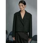 Handmade Double-breasted Woolen Blazer