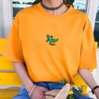 Short-sleeve Crocodile Embroidered T-shirt