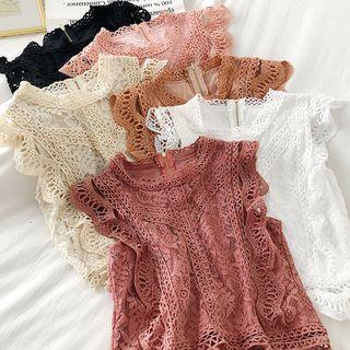 Cutout Lace Sleeveless Top