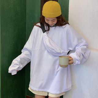 Set: Plain Sweatshirt + Belt Bag