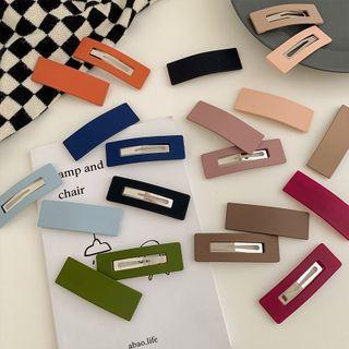 Set Of 2: Plain Rectangle Hair Clip