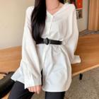Oversized Long Satin Shirt