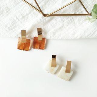 Square Resin Dangle Earring