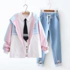 Hood Zip Jacket / Baggy Jeans / Set