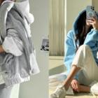 Zip-up Oversize Kangaroo Hoodie