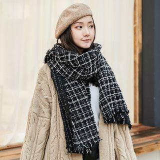 Tweed Fringed Scarf