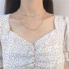 Alloy Faux Pearl Layered Choker Necklace