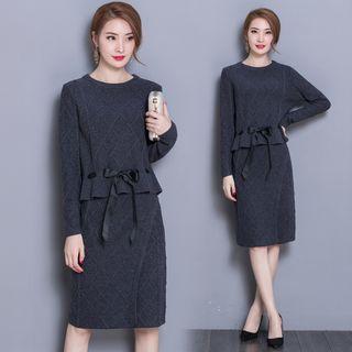 Set: Ribbon Detail Sweater + Knit Skirt