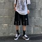 Side Pocket Chain-accent Cargo Shorts