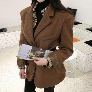 Wool Blend 3-button Blazer