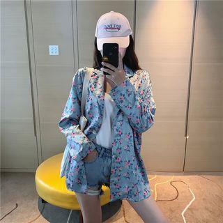 Long-sleeve Floral Print Blazer
