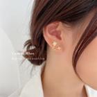 Star Stud Earring 1 Pair - Clip On Earring - Gold - One Size