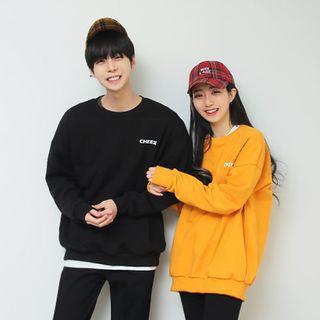 Cheese Printing Loose-fit Sweatshirt