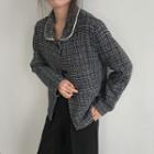 Tweed Button Jacket Black - One Size
