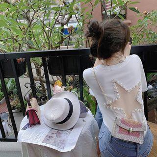 Short-sleeve Star Cut-out Top