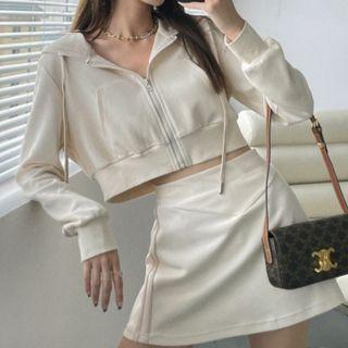 Set: Cropped Jacket + Mini Skirt