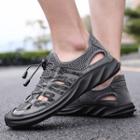 Mesh Panel Cutout Sandals