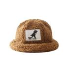 Dinosaur Applique Shearling Bucket Hat