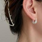 U Shape Sterling Silver Earring 1 Pair - Silver - One Size
