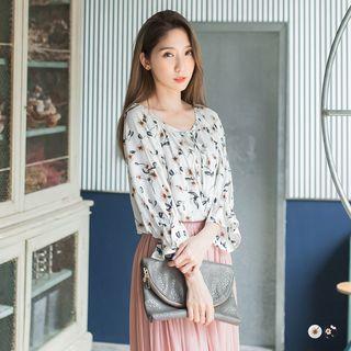 Floral Peasant Boxy Blouse