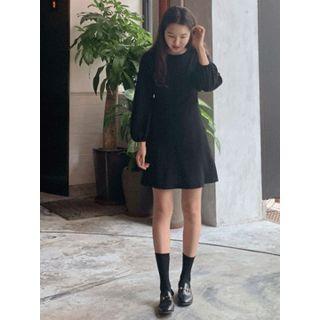 Puff-sleeve A-line Dress One Size