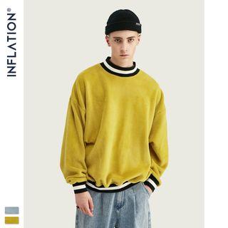 Oversize Striped Fleece Pullover