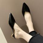 Patent Pointy-toe Flat Mules
