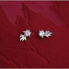 925 Sterling Silver Rhinestone Goldfish Earring 1 Pair - As Shown In Figure - One Size