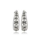 Elegant And Fashion Water Drop-shaped Earrings With Austrian Element Crystal Silver - One Size