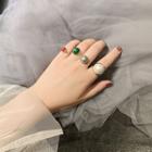 Set Of 2: Faux Pearl / Gemstone Ring (various Designs)