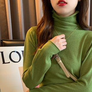 Turtleneck Long-sleeved Top In 7 Color