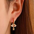 Wings Rhinestone Alloy Dangle Earring 1 Pair - 01 - Gold - One Size