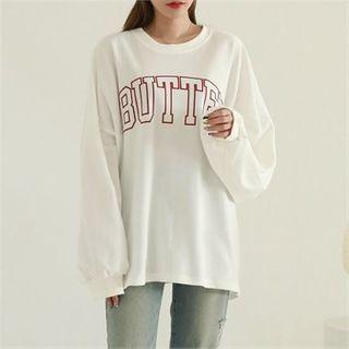 Butter Letter Oversize Sweatshirt
