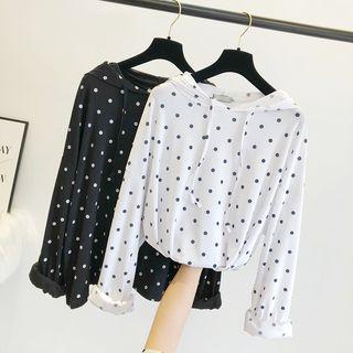 Loose-fit Dotted Hooded Light Pullover