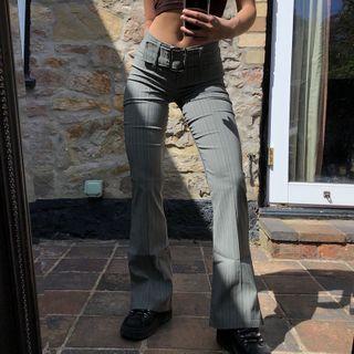 Stripes Print High Waist Skinny-fit Pants