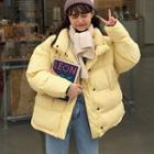 Stand Collar Padded Coat Yellow - One Size