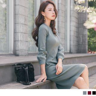 Puff Sleeve Knit Dress
