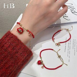 Cow Alloy Red String Bracelet