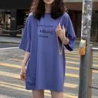 Lettering Short-sleeve T-shirt / T-shirt Dress