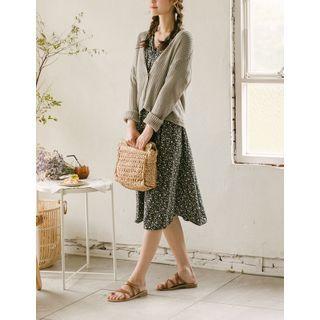 Drop-shoulder Rib-knit Summer Cardigan