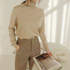 Turtleneck Lightweight Sweater Charcoal Gray - S