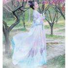 Set: Long-sleeve Hanfu Top + Maxi Dress