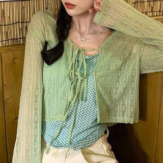 Light Jacket / Plaid Camisole Top
