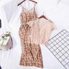 Set: Short-sleeve Top + Strappy Jumpsuit