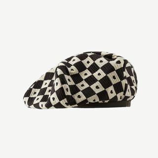 Heart Checker Beret Hat