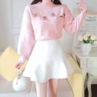 Cherry Sweater / A-line Skirt / Set