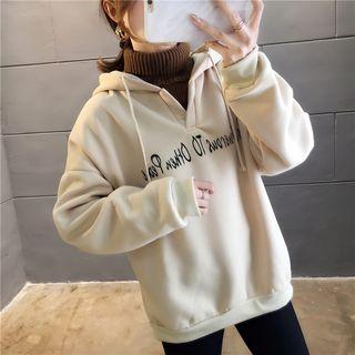 Mock Two-piece Turtleneck Printed Hoodie