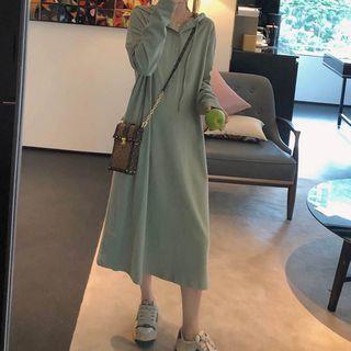 Long Sleeve Hooded A-line Dress