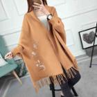 Floral Embroidered Poncho