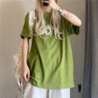 Avocado Print Short-sleeve Round Neck T-shirt